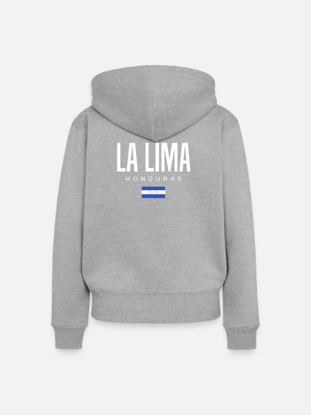 La Lima Honduras Honduraner - Frauen Premium Bio Zip Hoodie - Grau meliert