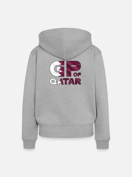 qatar_gp - Frauen Premium Bio Zip Hoodie - Grau meliert