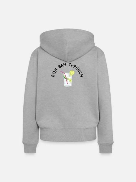 Nun, Ti-Loch - Frauen Premium Bio Zip Hoodie - Grau meliert