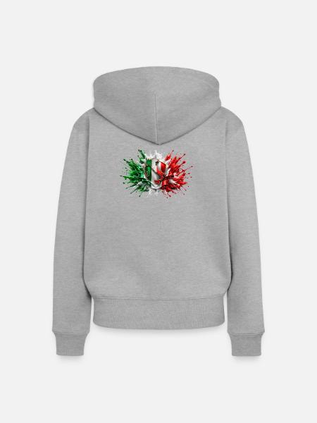 89DC871F-5682-4257-8E1D-EFF6AFE5C3EC - Frauen Premium Bio Zip Hoodie - Grau meliert
