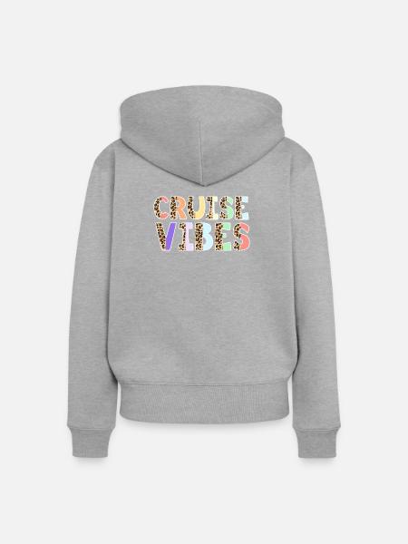 Kreuzfahrtschiff Kreuzfahrt - Frauen Premium Bio Zip Hoodie - Grau meliert