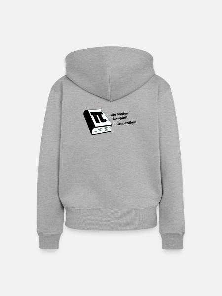 Pi komplett - Frauen Premium Bio Zip Hoodie - Grau meliert