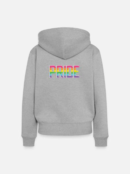 Pride Month LGBT - Pride! - Frauen Premium Bio Zip Hoodie - Grau meliert