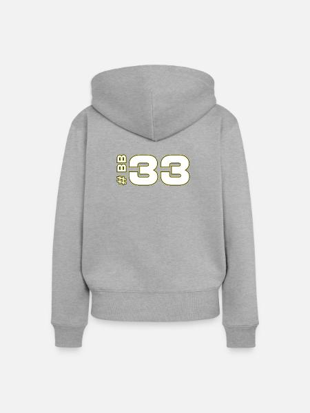 -BB33-2026 - Frauen Premium Bio Zip Hoodie - Grau meliert