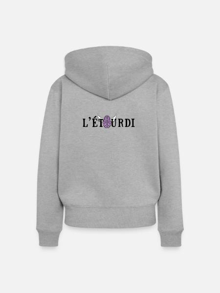 schwindlig - Frauen Premium Bio Zip Hoodie - Grau meliert