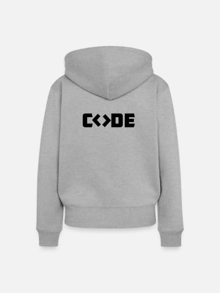 Programmierer-Code - Frauen Premium Bio Zip Hoodie - Grau meliert