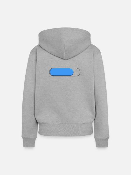 Spur Petite bleu (Beladung) - Frauen Premium Bio Zip Hoodie - Grau meliert