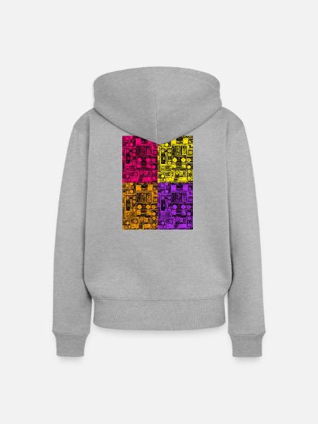 Musik für immer! - Frauen Premium Bio Zip Hoodie - Grau meliert