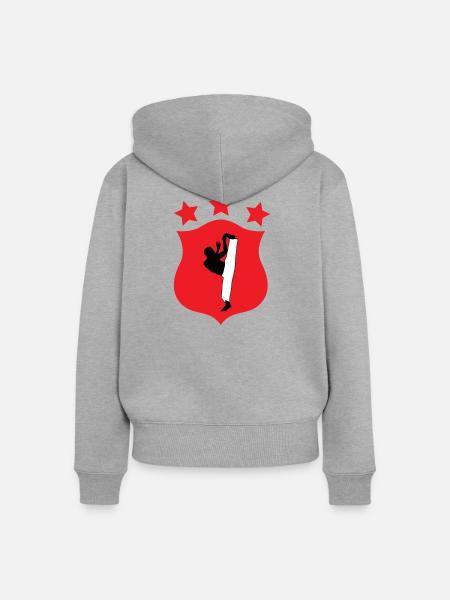 Capoeira – Kampf – Tanz - Frauen Premium Bio Zip Hoodie - Grau meliert