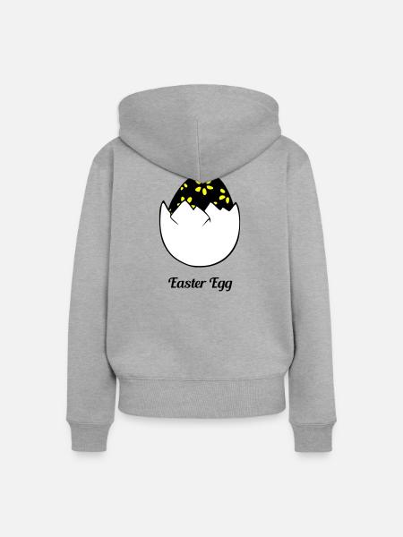 Easter Egg - Frauen Premium Bio Zip Hoodie - Grau meliert
