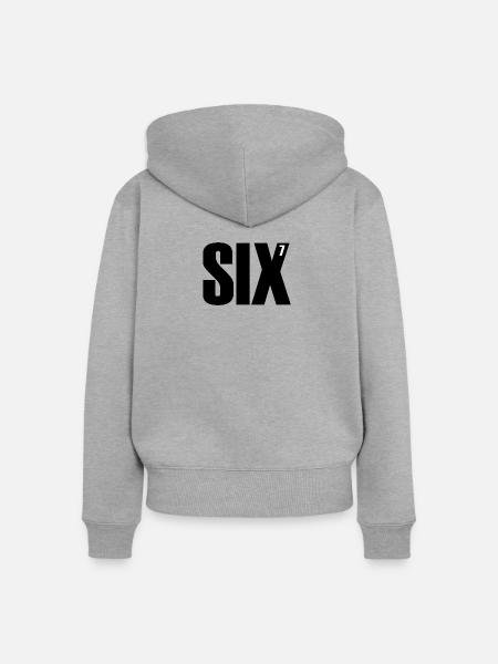 sixseven - Frauen Premium Bio Zip Hoodie - Grau meliert