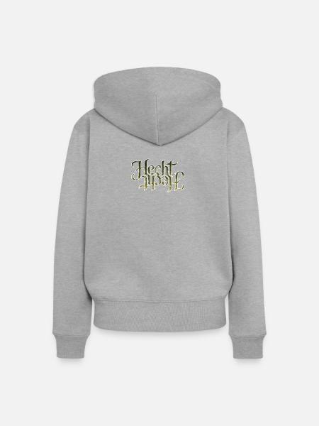 Hecht - Frauen Premium Bio Zip Hoodie - Grau meliert
