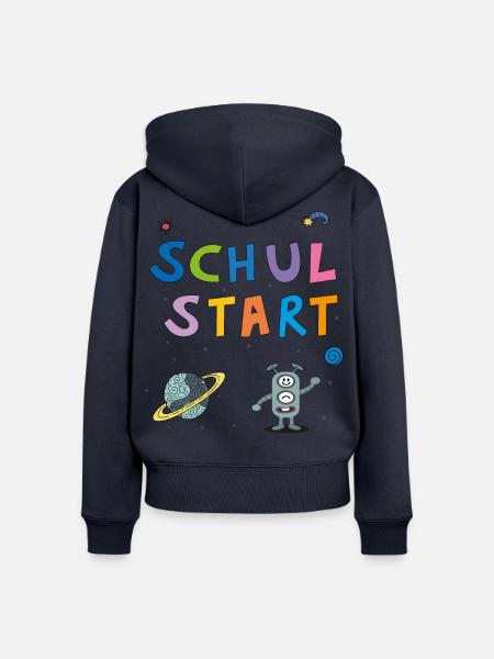 Schulstart Schulkind - Frauen Premium Bio Zip Hoodie - Navy