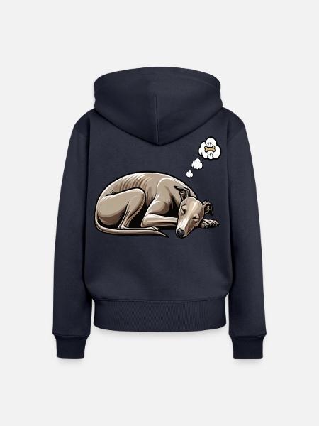 Whippet Windhund Whippets Windhundbesitzer - Frauen Premium Bio Zip Hoodie - Navy