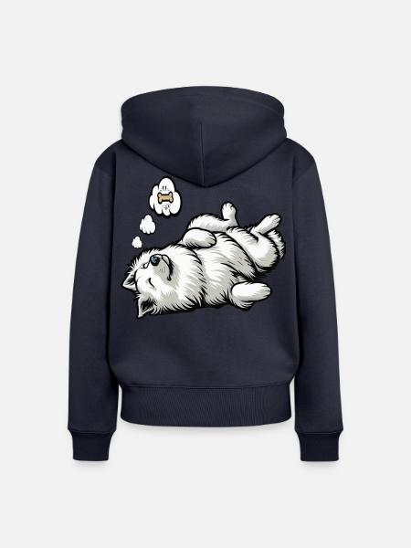 Weißer Schäferhund Schäferhund Schäferhunde - Frauen Premium Bio Zip Hoodie - Navy