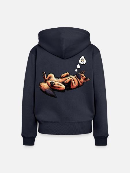 Deutscher Schäferhund Schäferhunde Schäferhunde - Frauen Premium Bio Zip Hoodie - Navy