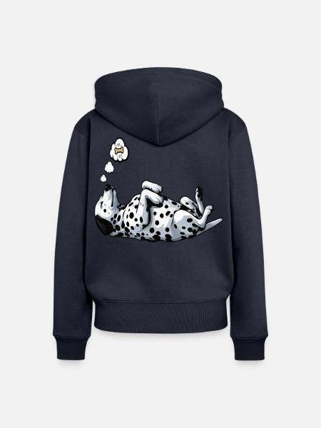 Dalmatiner Dalmatinerhalter Dalmatinerbesitzer - Frauen Premium Bio Zip Hoodie - Navy