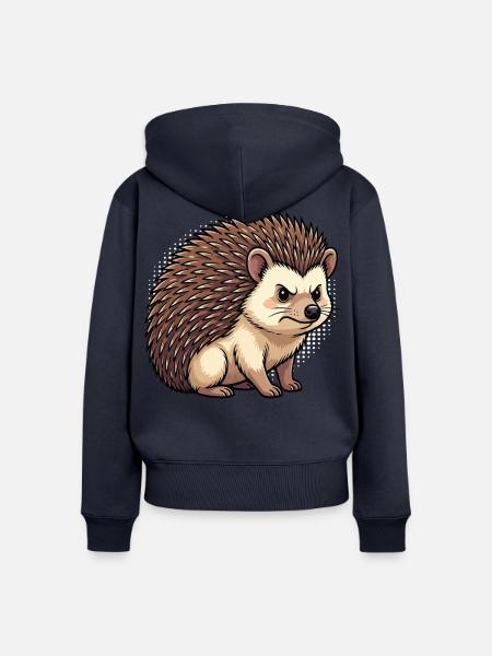 Igel Igelliebhaber Igelbesitzer Igelhalter Stachel - Frauen Premium Bio Zip Hoodie - Navy