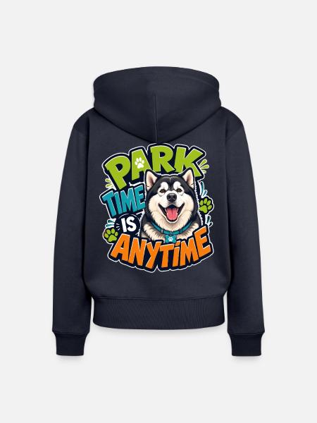 Alaskan Malamute - Frauen Premium Bio Zip Hoodie - Navy