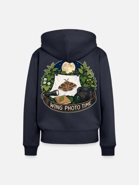 WING PHOTO TIME - Frauen Premium Bio Zip Hoodie - Navy