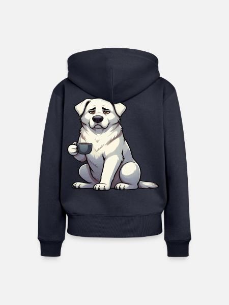 Weißer Schäferhund Schäferhund Schäferhunde - Frauen Premium Bio Zip Hoodie - Navy