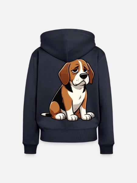 Beagle Beaglebesitzer Beaglehalter beaglehund - Frauen Premium Bio Zip Hoodie - Navy