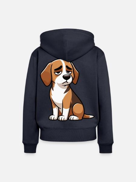 Beagle Beaglebesitzer Beaglehalter beaglehund - Frauen Premium Bio Zip Hoodie - Navy