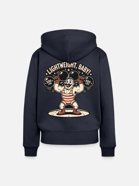 Oldschool Barbell Club - Frauen Premium Bio Zip Hoodie - Navy