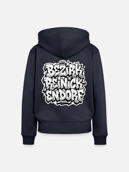 Bezirk Reinickendorf Berlin Graffiti - Frauen Premium Bio Zip Hoodie - Navy