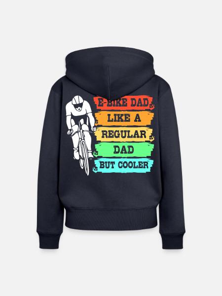 E-Bike EBike E Bike - Frauen Premium Bio Zip Hoodie - Navy