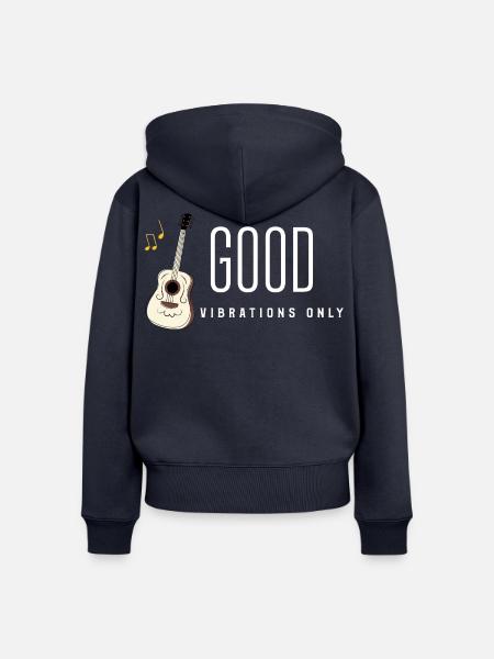 Gute musikalische Vibes - Frauen Premium Bio Zip Hoodie - Navy