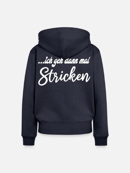 Motivierende Handlettering Grafik - Frauen Premium Bio Zip Hoodie - Navy