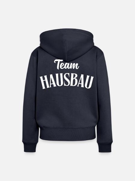Team Hausbau - Frauen Premium Bio Zip Hoodie - Navy