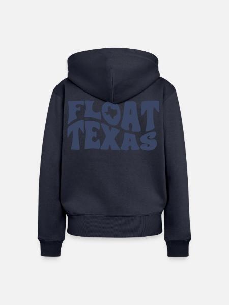 Schwebendes Texas-Logo Textkunst - Frauen Premium Bio Zip Hoodie - Navy