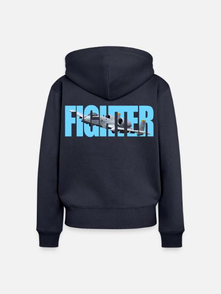 Fighter A-10 Thunderbolt II - Frauen Premium Bio Zip Hoodie - Navy