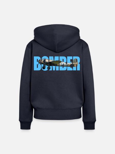 Bomber Bristol Blenheim - Frauen Premium Bio Zip Hoodie - Navy