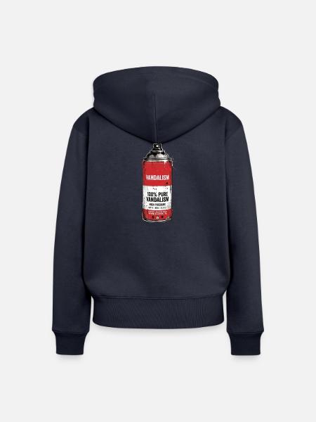 Lackspray Dose Kunst Graffiti - Frauen Premium Bio Zip Hoodie - Navy