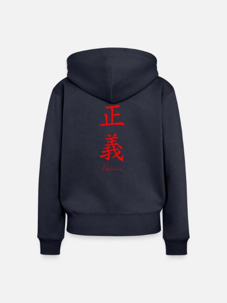 Japanisch Sprache - Frauen Premium Bio Zip Hoodie - Navy