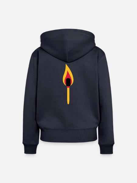 torch - Frauen Premium Bio Zip Hoodie - Navy