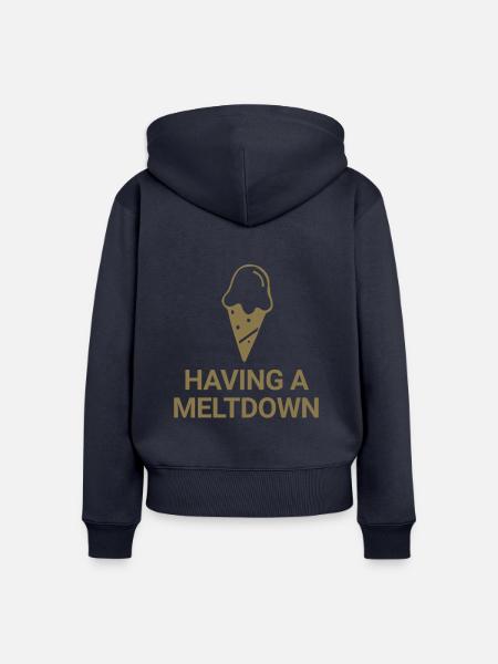 Having a meltdown - Frauen Premium Bio Zip Hoodie - Navy