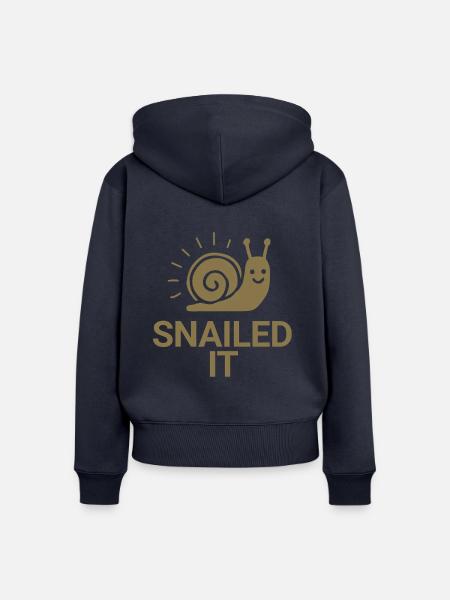 Snailed it - Frauen Premium Bio Zip Hoodie - Navy