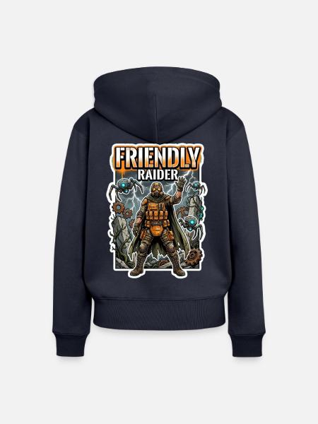 Friendly Raider  - Frauen Premium Bio Zip Hoodie - Navy