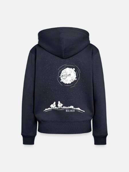 Wool Moon - Frauen Premium Bio Zip Hoodie - Navy