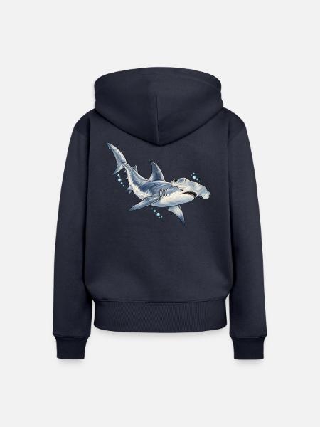 Hammerhai - Frauen Premium Bio Zip Hoodie - Navy