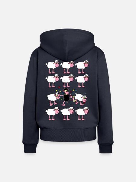 Die Rebellion der schwarzen Schafe - Frauen Premium Bio Zip Hoodie - Navy