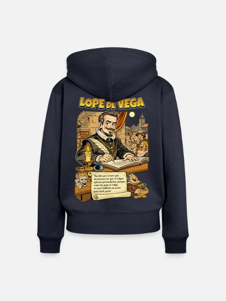 Lope de Vega - Frauen Premium Bio Zip Hoodie - Navy