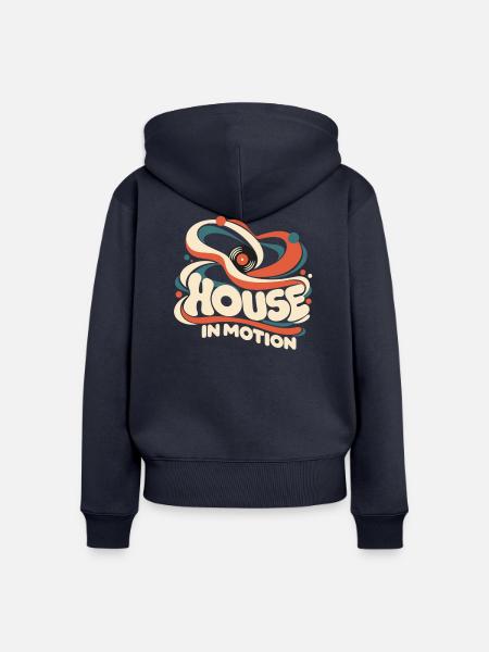 House In Motion Vinyl - Frauen Premium Bio Zip Hoodie - Navy