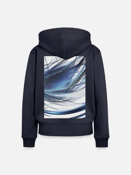Formen und Muster - Frauen Premium Bio Zip Hoodie - Navy