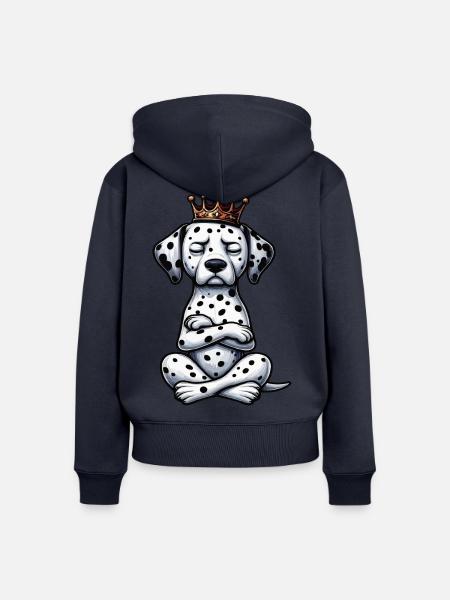 Dalmatiner Dalmatinerhalter Dalmatinerbesitzer - Frauen Premium Bio Zip Hoodie - Navy