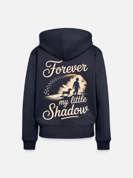 Dackel Schatten - Frauen Premium Bio Zip Hoodie - Navy